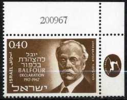 Israel 1967 Mi 402 MNH Arthur James Balfour (1848-1930) - Unused Stamps (without Tabs)
