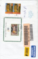 Nazioni Unite Vienna 2007 - Lettera Racc.  X L´Italia Affrancata Con 2 Stamps+foglietto - Covers & Documents