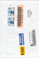 Nazioni Unite Vienna 2007 - Lettera Racc.  X L´Italia Affrancata Con 2 Stamps - Briefe U. Dokumente