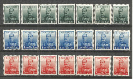 494c * NORWEGEN 191/3 * 7x DER KÖNIG AUF KRONENWERTEN * MICHEL 24,50 * POSTFRISCH  ** !! - Unused Stamps