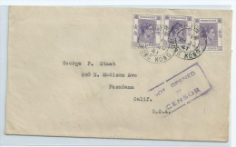 Hong Kong 1941 Cover To US NOT OPENED BY CENSOR (SN 2434) - Cartas & Documentos