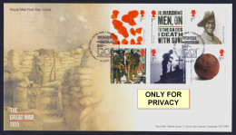 2015 ROYAL MAIL "CENTENARY OF WORLD WAR I" FDC (EDINBURGH) - 2011-2020 Decimale Uitgaven