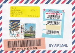 Israele 1999 - Lettera Racc.x L´Italia Affrancata Con 2 Stamps - Cartas & Documentos