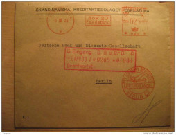 Eskilstuna 1933 To Berlin Germany Mit LUFTPOSTAMT Befordert Flight Air Mail Par Avion Cancel Cover Sweden - Briefe U. Dokumente