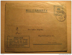 Stanstalten 1941 To Malmo Militarbrev Militar Mail Carte Postale Postal Stationery Cover Sweden - Militaires