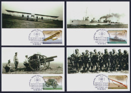 2015 RUSSIA "CENTENARY OF WORLD WAR I / NATIONAL MILITARY EQUIPMENT" MAXIMUM CARDS (ST. PETERSBURG) - Cartes Maximum