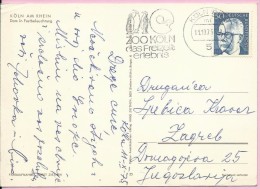 Special Postmark - ZOO Koln Das Freizeit Erlebnis, Koln, 11.10.1975., Germany, Postcard - Autres & Non Classés