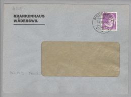 Heimat ZH Wädenswil 1939-03-14 Portofreiheit-Brief Zu#15Az Gr#825 5400 Stk Krankenhaus - Portofreiheit