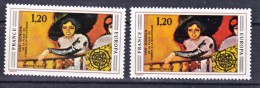 France 1841  Variété Couleurs Jaune Et Orange Vif Tableau De Van Dongen Femme  Neuf ** TB MNH Sin Charnela - Unused Stamps