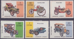 1984.15- CUBA 1984. MNH. AUTOS ANTIGUOS. OLD CAR. MORGAN. MERCEDES BENZ. DION- BOUTON. FORD T. KARL BENZ. AUSTIN. - Neufs