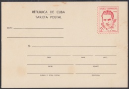 1965-EP-2 CUBA 1965. Ed.106. POSTAL STATIONERY. TARJETA POSTAL. JULIO ANTONIO MELLA. UNUSED. - Covers & Documents