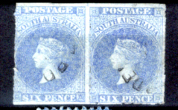 Australia-del-Sud-00021 - 1859 -Y&T N. 8 (o) Coppia Priva Di Difetti Occulti. - Usados