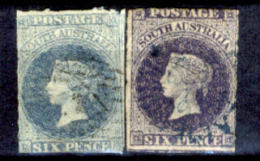 Australia-del-Sud-00022 - 1859 -Y&T N. 8+8a (o) Privi Di Difetticculti. - Gebraucht