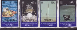 TUVALU SPACE 4 V.  SPECIMEN MNH - Oceanía