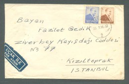 1956 TURKEY COVER USED - Lettres & Documents