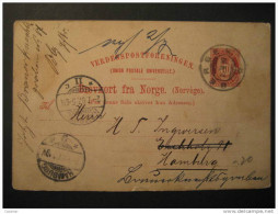 1897 BERGEN To HAMBURG Postal Stationery - Interi Postali