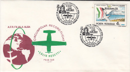 37908- CIRCUMPOLAR RECORD FLIGHT, CALIN ROSETTI, SPECIAL COVER, 1987, ROMANIA - Polare Flüge