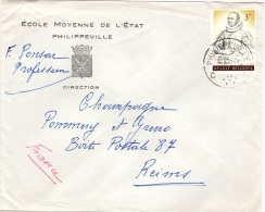 BEL-L13 - BELGIQUE N° 1174 Sur Lettre De Philippeville Pour Les Champagnes Pommery à Reims - Autres & Non Classés