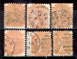 Australia-del-Sud-00039 - 1868-74 - Y&T N. 26 (o) - Dimensioni Diverse - Privi Di Difetti Occulti. - Used Stamps