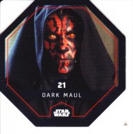 STAR WARS 2015 Vignette Jeton Image Carte LECLERC Disney Numéro 21 DARK MAUL - Episodio I