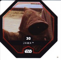 STAR WARS 2015 Vignette Jeton Image Carte LECLERC Disney Numéro 30 JAWA - Episodio I