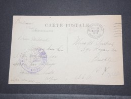 FRANCE - Carte Pour Les USA Avec Rare Cachet "Reco From Army" De Bordeaux - 1919 - (QUER) - P17125 - Militaire Stempels Vanaf 1900 (buiten De Oorlog)