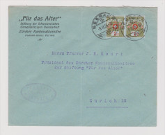 Heimat ZHs Zürich Seebach 1926-02-09 Portofreiheit-Brief Kl#752 2x5Rp. "Für D.Alter" - Vrijstelling Van Portkosten