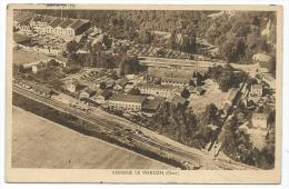 CPSM VUE AERIENNE SUR LA VERRERIE DE VIERZON, CHER 18 - Vierzon