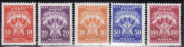 YUGOSLAVIA 1962. PORTO, MNH (**):VF Mi 108/12 - Portomarken