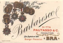 04933 "BARBARESCO - DITTA PAUTASSO & C. - BRA  BORGO MACELLAI - (CN)" ETICHETTA ORIGINALE - Red Wines