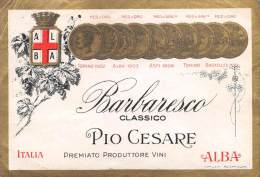 04934 "BARBARESCO CLASSICO - PIO CESARE - ALBA (CN) ETICHETTA ORIGINALE - Red Wines