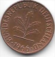 *1 Pfennig 1966 G  Km 105  Xf+ ( Unc With Spot) - 1 Pfennig