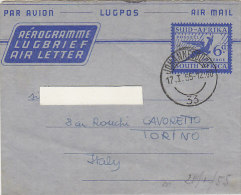 A3615 - AEROGRAMMA SUID AFRIKA - SUD AFRICA  VG Johannesburg-Torino 17-01-1955 - Briefe U. Dokumente