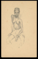 GUINÉ- BISSAU -EXPOSIÇÕES - Ignez- Bailarina Bijagoz (Desenho De Eduardo Malta ) Carte Postale - Guinea Bissau