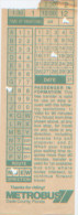 Ticket Bus Metrobus Dade County, Florida, Floride, Etats Unis, United States, TRÈS BON ÉTAT - Monde