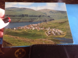 Faroe-Islands--View-of-Eysturoy-Island-Postcard Village On North Eystroy En L état 1975 - Isole Faroer