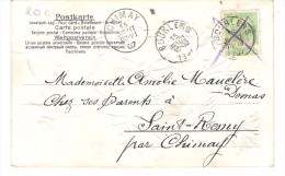 Bourlers Annulation Le 16 Et Cachet 15 à Chimay - Postmarks - Lines: Ambulant & Rural