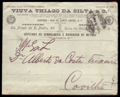 Loja De FERRAGENS. Carta Papel Timbrado + Envelope (circulado Sem Selo ?) Praça D.Pedro (ROSSIO) PORTUGAL 1916 - Portugal