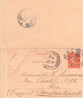 3439 AGEN Carte Lettre Entier Semeuse 10 C Rouge Yv 138 Date 341 Ob 22 9 1914 Dest Constantinople Marque Arrivée Turque - Cartes-lettres