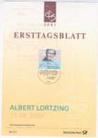 Germany Deutschland 2001-06 Albert Lortzing, Composer Compositeur Music Musique Musik, Canceled In Bonn - 2001-2010