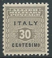 1943 OCCUPAZIONE ANGLO AMERICANA SICILIA 30 CENT MNH ** - W9-3 - Anglo-Amerik. Bez.: Sicilë