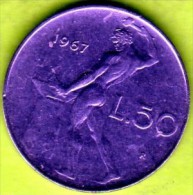 1967 Italia - 50 L (circolata) - 50 Liras