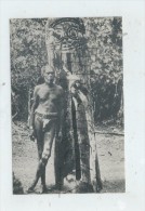 Malekula (île Du Vanuatu) :Tribal Chieftain And The Totem Of His Tribe En 1950 (lively) PF. - Sonstige & Ohne Zuordnung