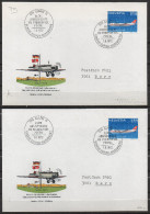 S589- SWITZERLAND 1972 . 2 COVERS CONMEMORATIVES 50 YEARS OF FIRST AIR MAIL, DIFFERENT CACHET ON BACK. - Eerste Vluchten