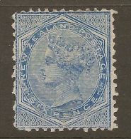 NZ 1874 6d Blue FSF P 12.5 SG 156 HM #UK6 - Ongebruikt