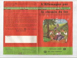 G-I-E , Dépliant , L´Allemagne Par Le CHEMIN DE FER , La Deutsche Bundesbahn , 1963 , Plan  ,  Frais Fr : 1.55€ - Dépliants Touristiques