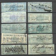 BELGIEN Belgium 1860/80ies Old Revenue Stamps Steuermarken O - Timbres