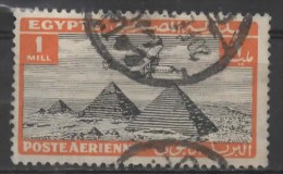 EGYPT 1933 Air Handley Page H.P.42 Over Pyramids - 1m. - Black And Orange FU - Airmail