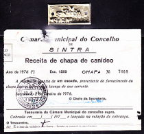LICENCE POUR CHIENS / LICENÇA PARA CÃES - PORTUGAL, ANO DE 1976 -  INCLUÍ A CHAPA METÁLICA DE IDENTIFICAÇÃO - Portugal
