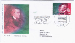 Germany Deutschland 2013 FDC Richard Wagner Composer Compositeur Music Musique Opera, Canceled In Berlin - 2011-…